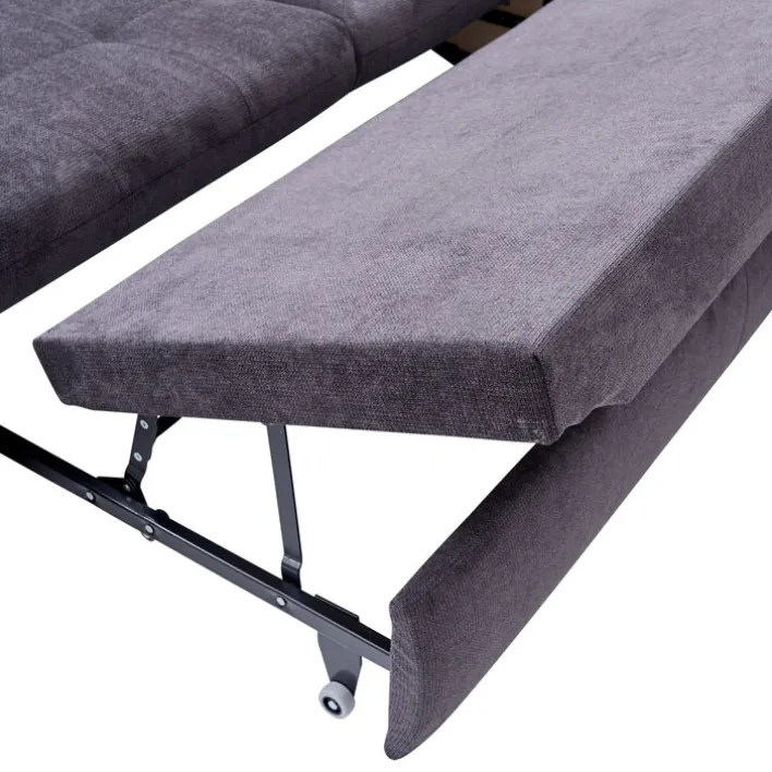 Wohnlandschaft LANCE 323 x 260 cm Stoffbezug belle black