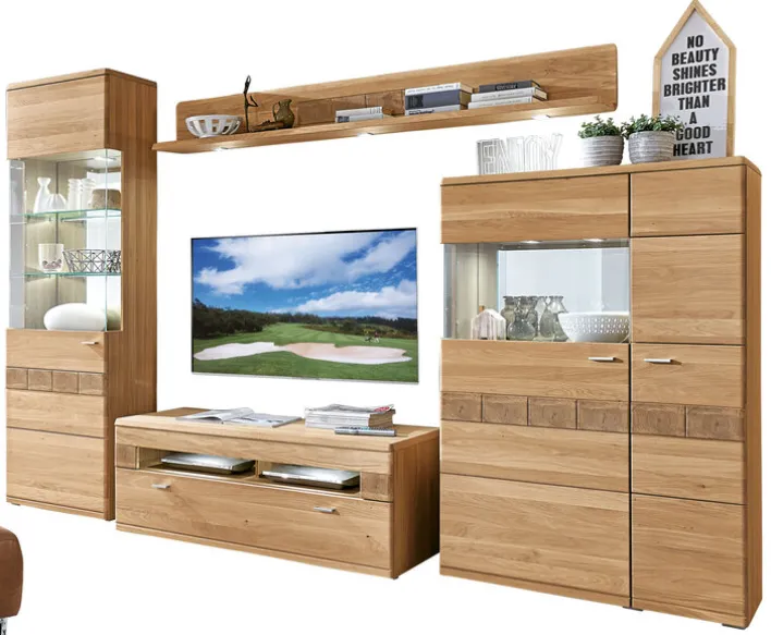 Wohnwand MIRO 311 x 205 x 50 cm in Braun