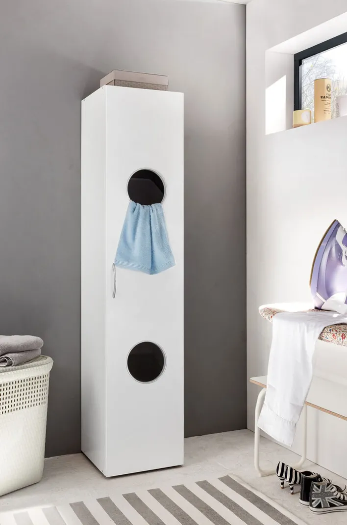 Wäscheschrank 40 x 185 cm weiß