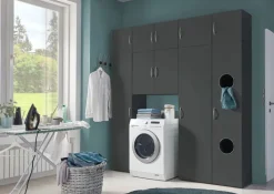 Wäscheschrank MULTIRAUMKONZEPT 40 x 185 x 40 cm graphitfarben