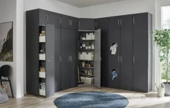 Wäscheschrank MULTIRAUMKONZEPT 40 x 185 x 40 cm graphitfarben