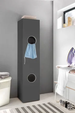 Wäscheschrank MULTIRAUMKONZEPT 40 x 185 x 40 cm graphitfarben