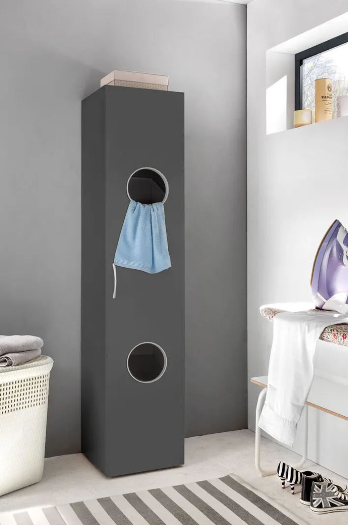 Wäscheschrank MULTIRAUMKONZEPT 40 x 185 x 40 cm graphitfarben