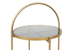 zuiver Beistelltisch EVE goldfarbig/ schwarz