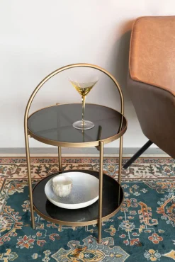 zuiver Beistelltisch EVE goldfarbig/ schwarz