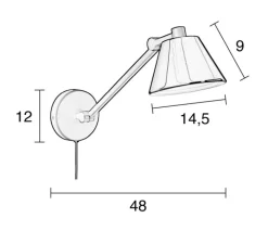 zuiver LED Wandlampe LUB 48 cm