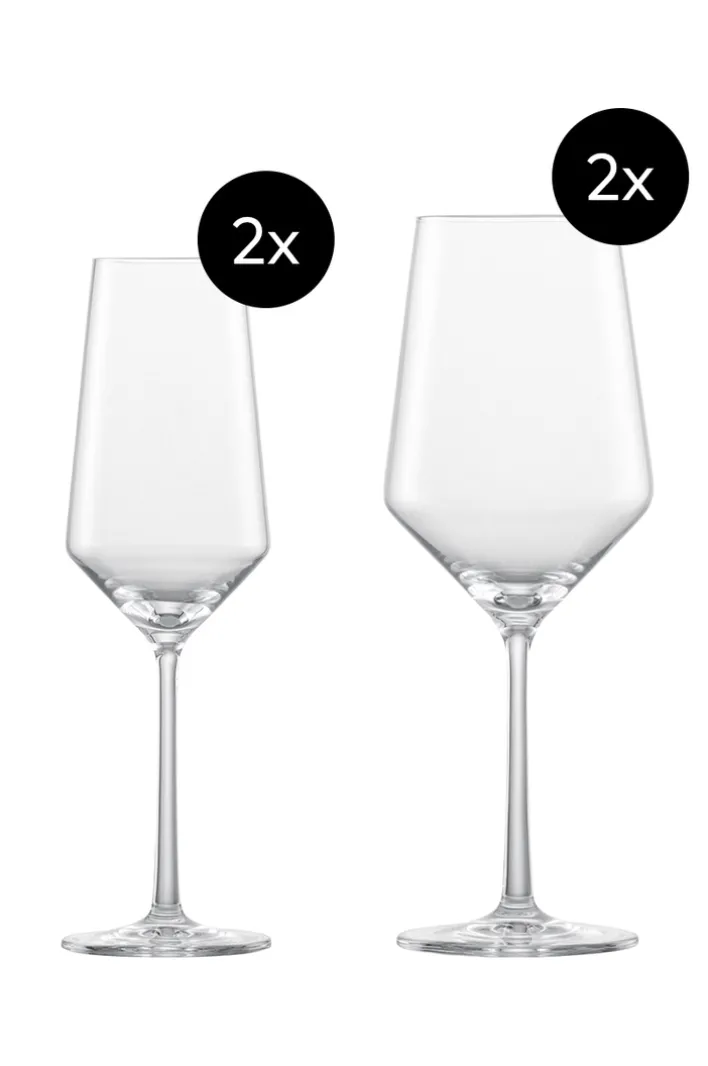ZWIESEL GLAS Glas-Set PURE 4-teilig Kristallglas