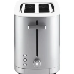 ZWILLING Toaster ENFINIGY kurz silberfarbig mit Brötchenaufsatz